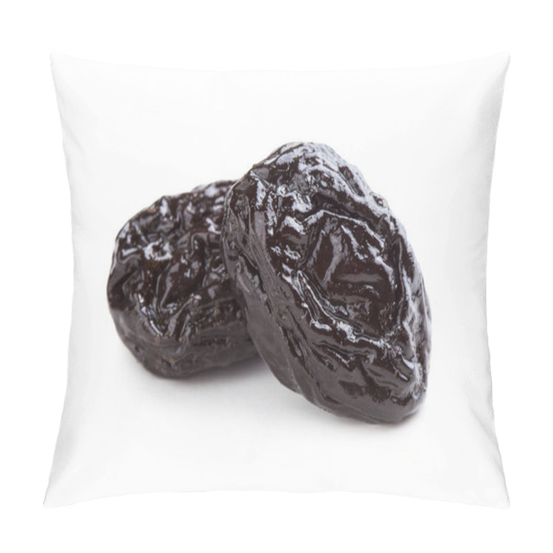 Personality  Two Prunes On White Background Pillow Covers