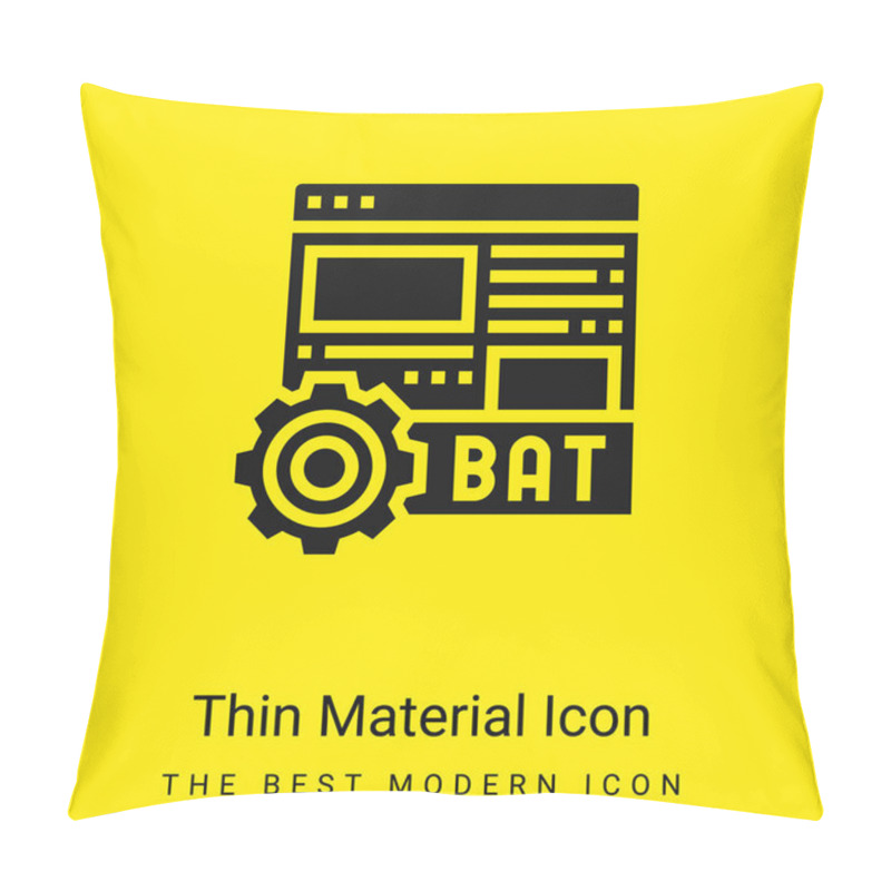 Personality  Batch Minimal Bright Yellow Material Icon Pillow Covers