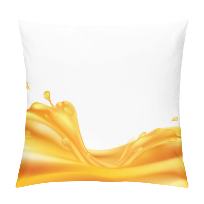 Personality  Background With Splashes Of Orange Juice Pillow Covers