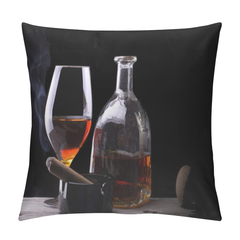 Personality  Cognac Glass Shrouded In A Smoke Pillow Covers