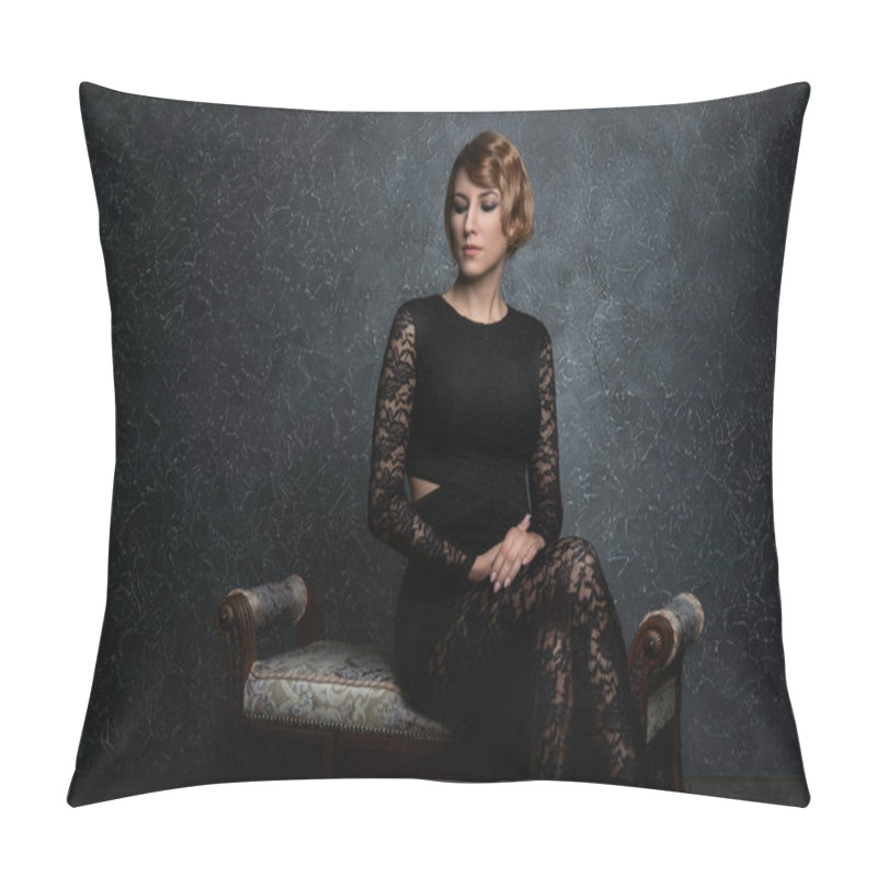 Personality  Classical Studio Portrait Of Elegant Blonde Woman Pillow Covers