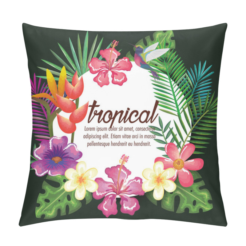 Personality  Tropical And Exotics Flowers And Leafs Pillow Covers