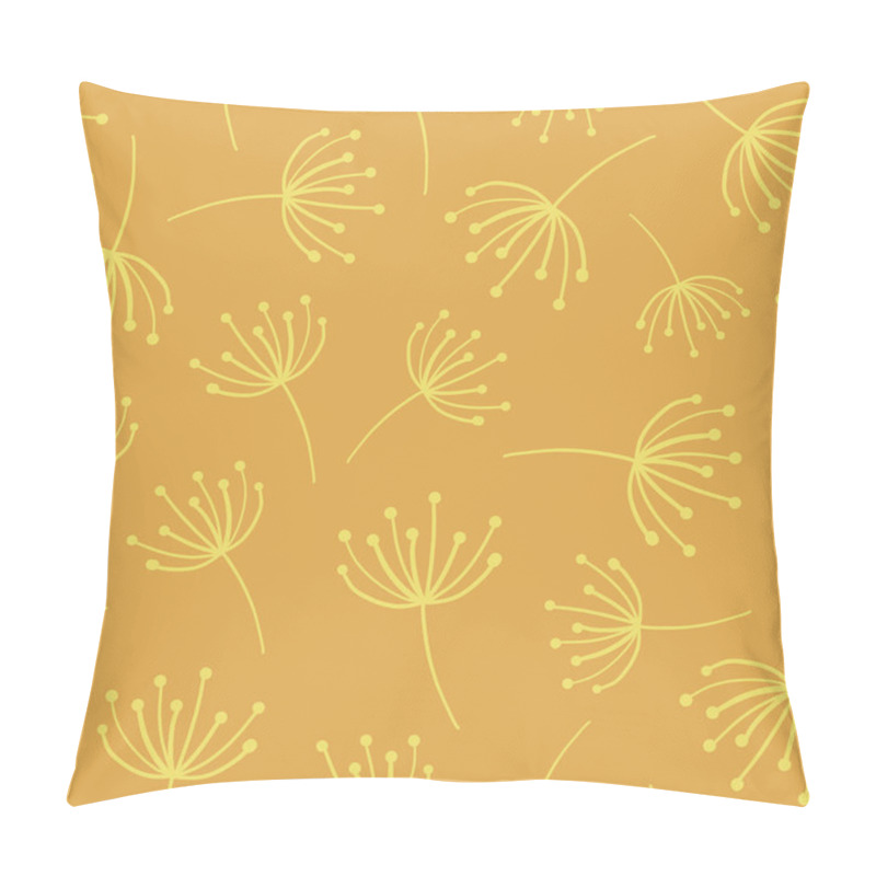 Personality  Yellow Abstract Flowers Seamless Vector Background. Scandinavian Style. Abstract Dandelion Wildflower Pattern. Great As Simple Background For Websites, Banners, Fabric, Paper, Wallpaper, Cards, Invite Pillow Covers