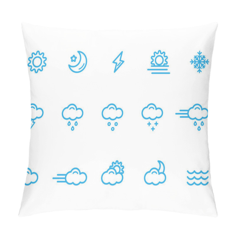 Personality  Meteo Icons, Weather Icons Pillow Covers