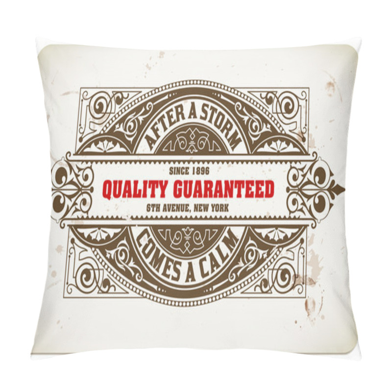 Personality  Retro Label, Vector File. Coffee Drops Details Pillow Covers