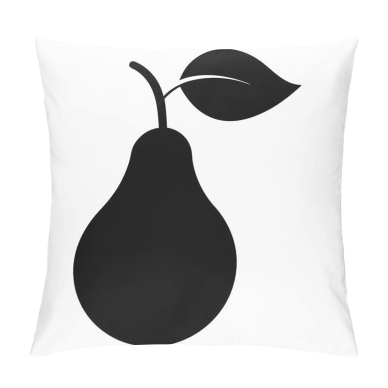 Personality  Monochromatic Pear Illustration - Minimalist Fruit Art, Black And White Pear Design, Botanical Artwork, Simple Fruit Drawing Pillow Covers