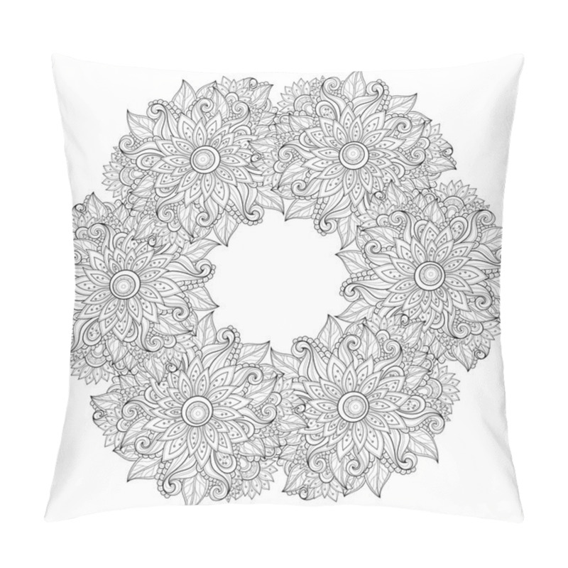 Personality  Abstract Monochrome Floral Background Pillow Covers