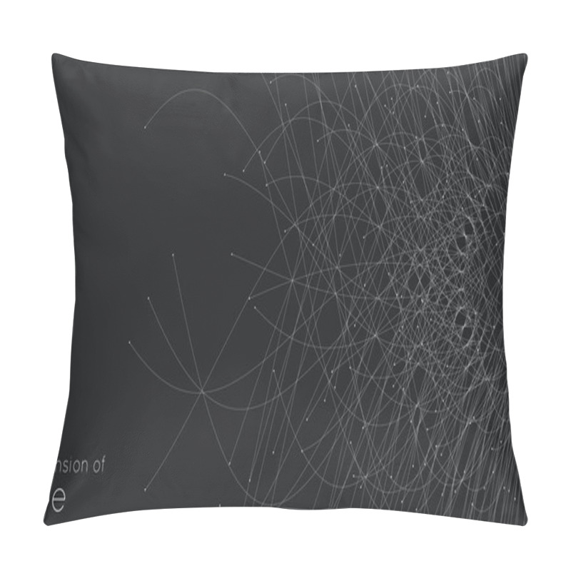 Personality  Expansion Of Life. Vector Sphere Explosion Background. Small Particles Strive Out Of Center. Blurred Debrises Into Rays Or Lines Under High Speed Of Motion. Burst, Explosion Backdrop Pillow Covers