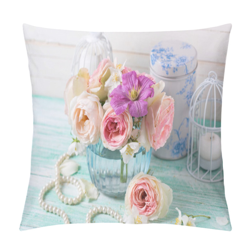 Personality  Roses, Jasmine And Clematis  Flowers Pillow Covers