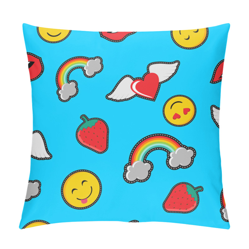 Personality  Cute Seamless Background With Cartoon Art Pillow Covers