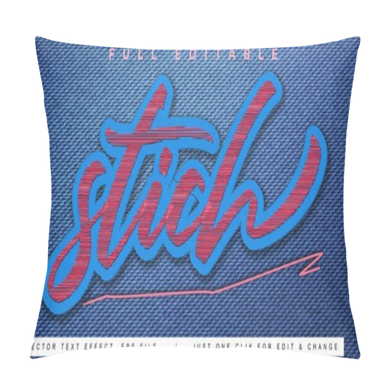 Personality  Text Effect Design Template, Vector Editable, Just One Click For Changed, Special Yarn Effect Pillow Covers