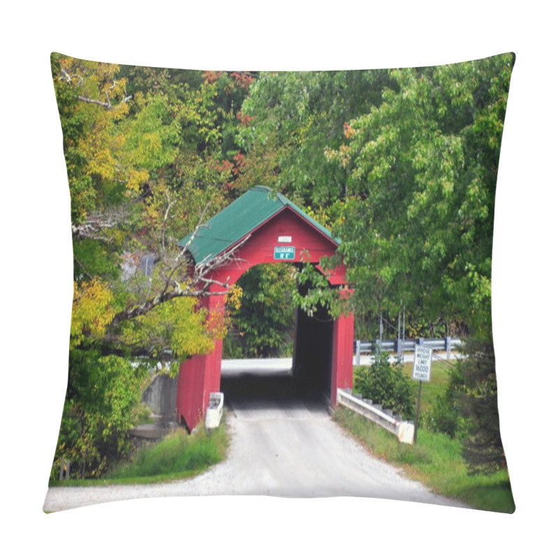 Personality  West Arlington, VT: 1852 Covered Bridge Pillow Covers