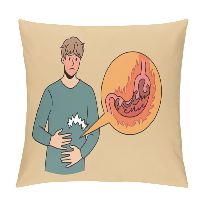 Personality  Heartburn And Digestive Problems Concept Pillow Covers