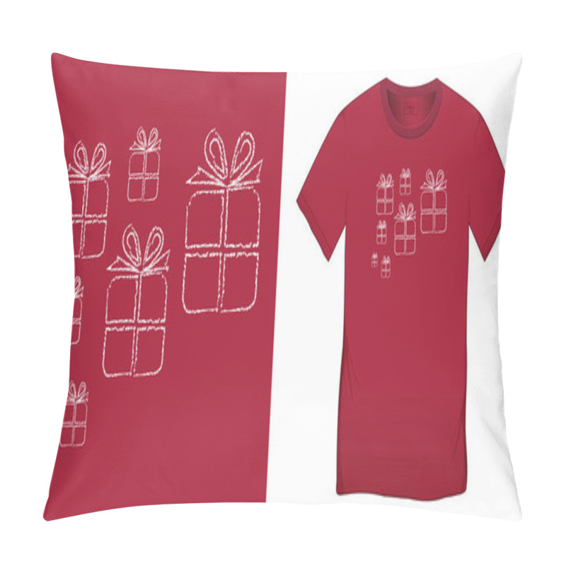 Personality  Gift Chalk Pattern, Christmas Motif Image, Graphic Design For T-shirts, Blank Template Pillow Covers