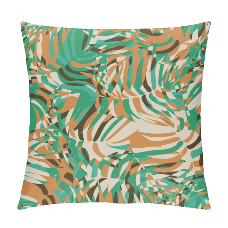 Personality  A Tropical Leaves Abstract Seamless Vector Pattern Pillow Covers