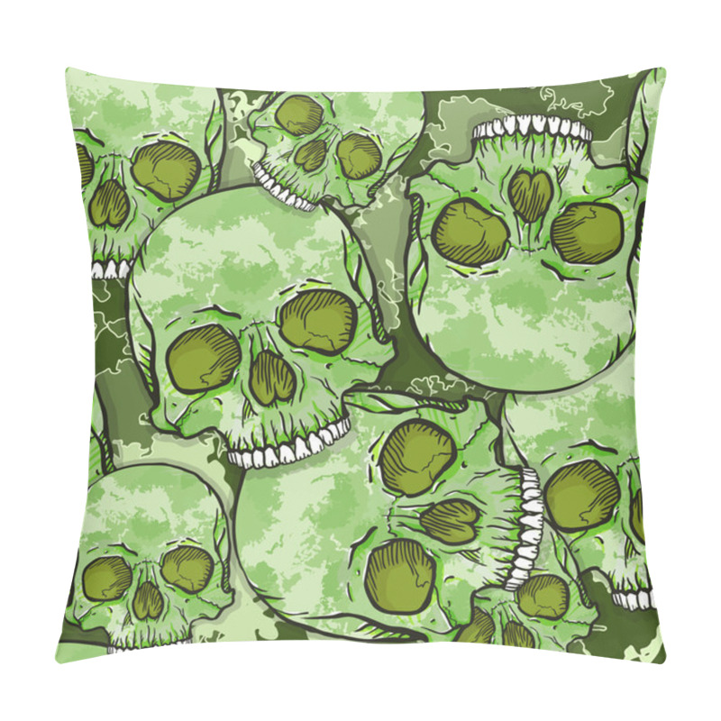 Personality  Camouflage Skull Pattern. Pillow Covers