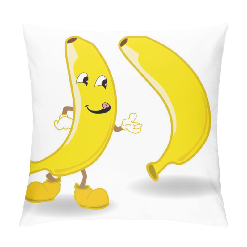 Personality  Banana Cartoon Vector Pillow Covers