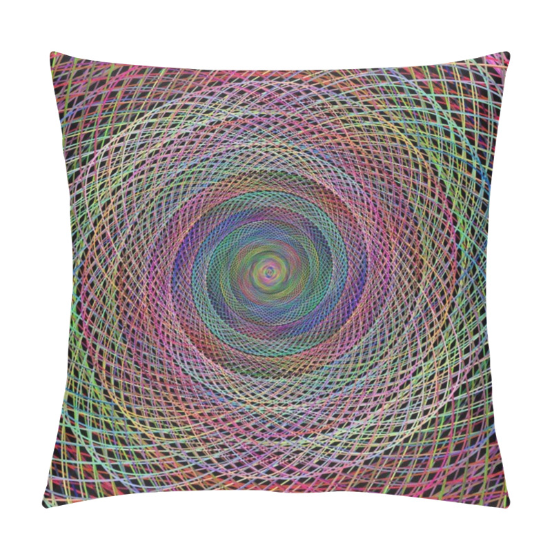 Personality  Hypnotic Spiral Fractal Art Design Background Pillow Covers