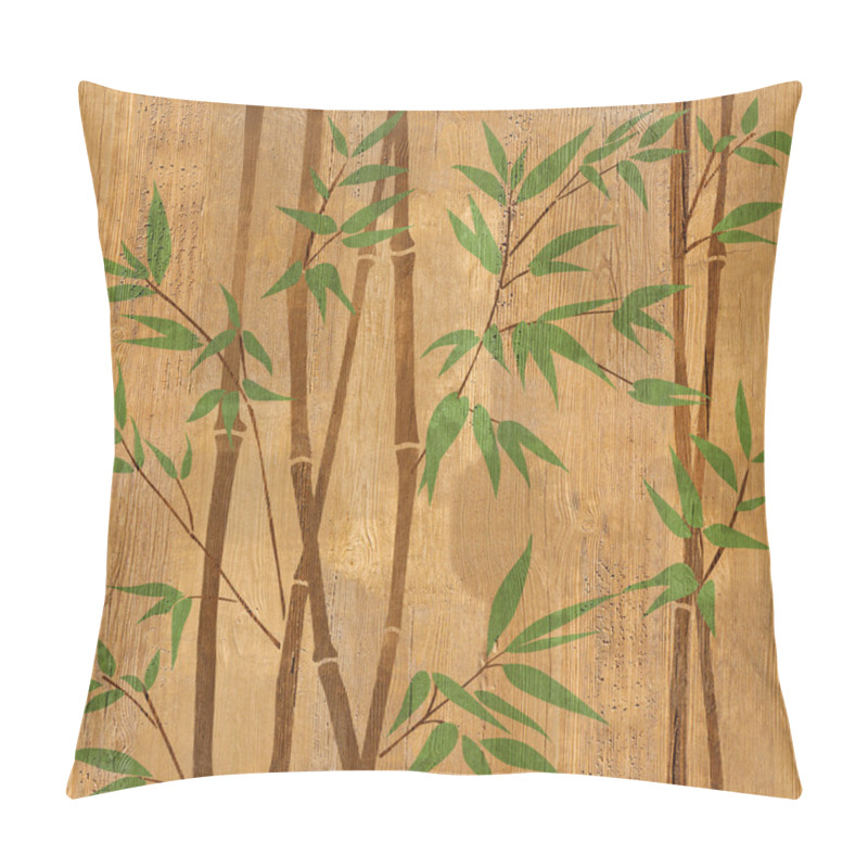 Personality  Bamboo Forest Background - Seamless Background - Wood Texture Pillow Covers