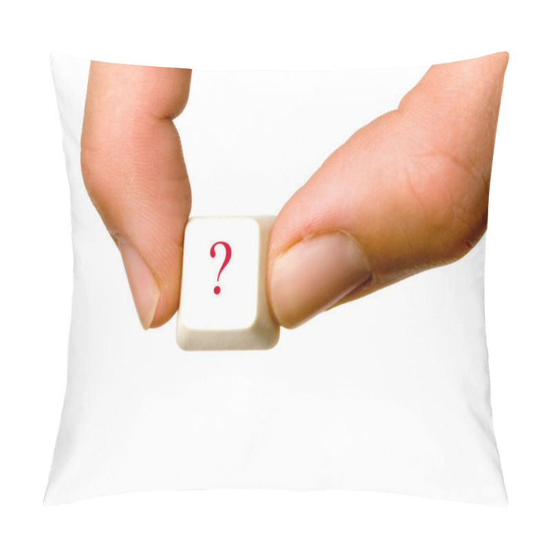 Personality  Question Sign On A Button Meaning Help Pillow Covers