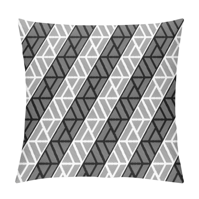 Personality  Design Seamless Monochrome Triangle Geometric Pattern Pillow Covers