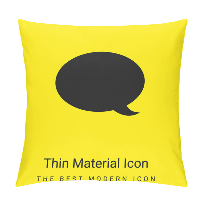 Personality  Black Speech Bubble Minimal Bright Yellow Material Icon Pillow Covers