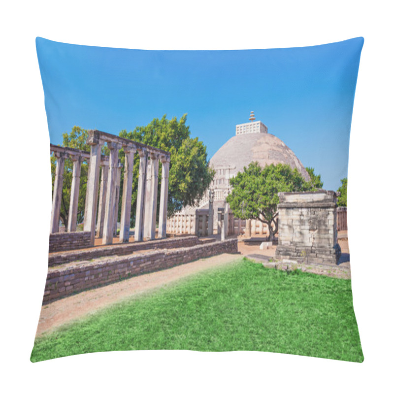 Personality  Sanchi Stupa, India Pillow Covers