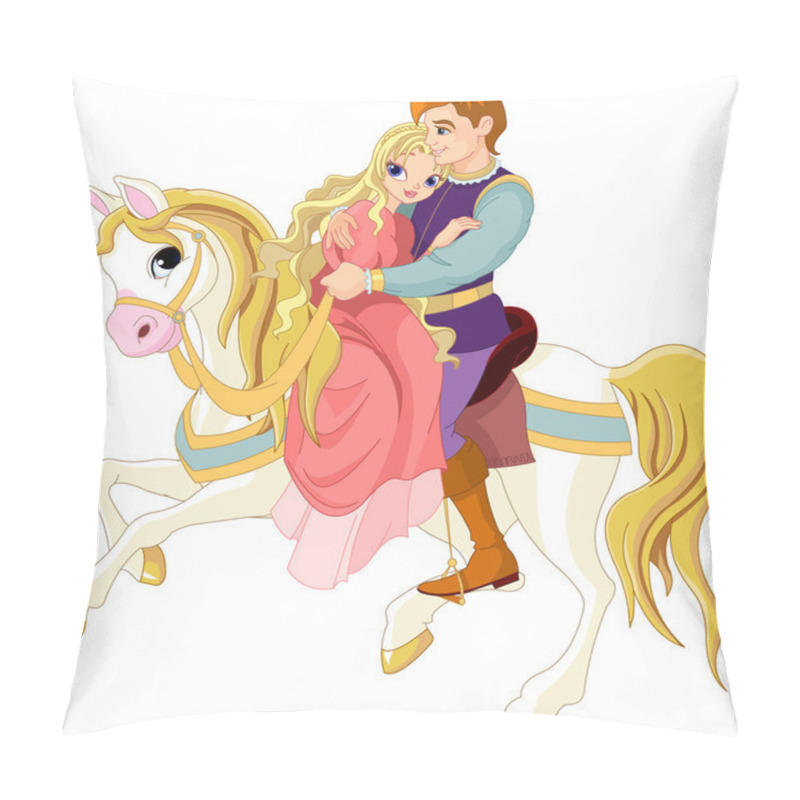 Personality  Romantic Couple On White Horse Pillow Covers