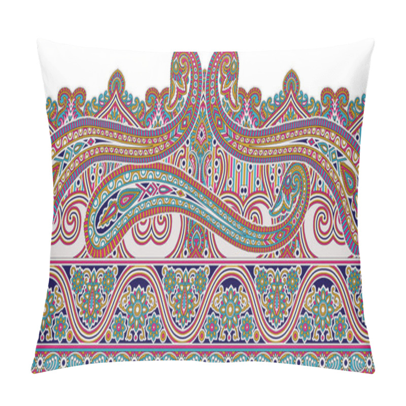 Personality  Seamless Asian Paisley Border Design Pillow Covers