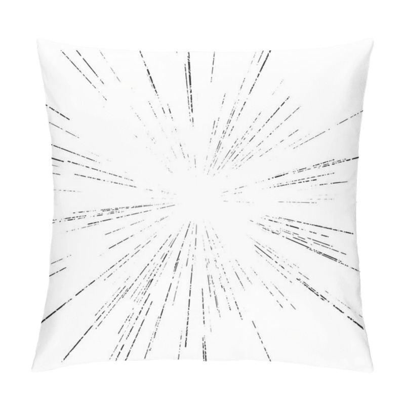 Personality  Abstract Speed Motion Lines From The Middle, Star Burst, , Grung Pillow Covers