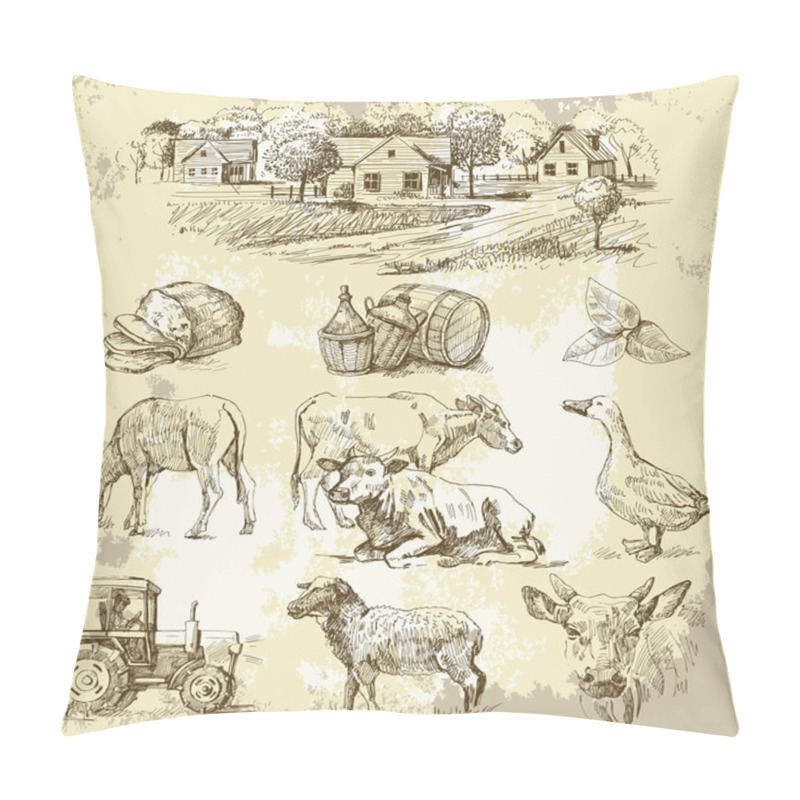 Personality  Farm Collection-handmade Drawing Pillow Covers