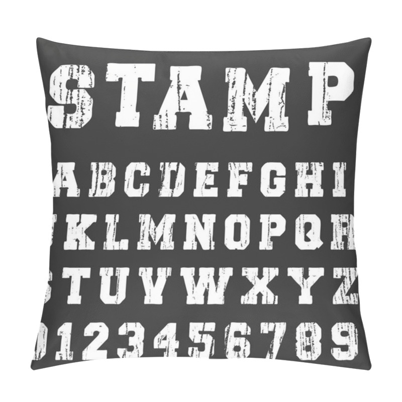 Personality  Old Textured Alphabet Font Template Pillow Covers