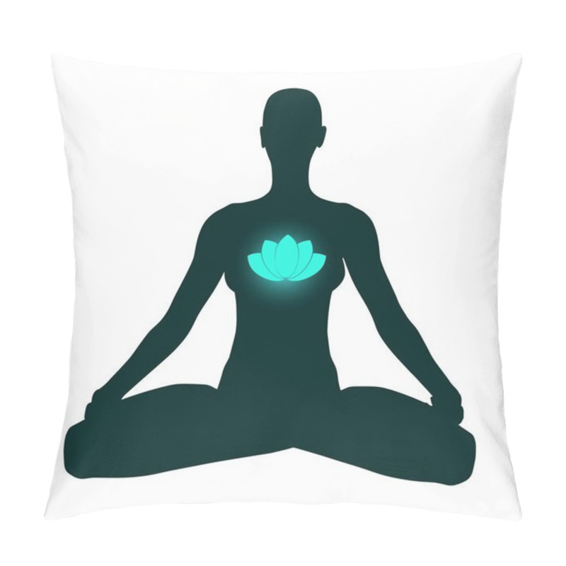 Personality  Woman Meditation Concept. Pillow Covers