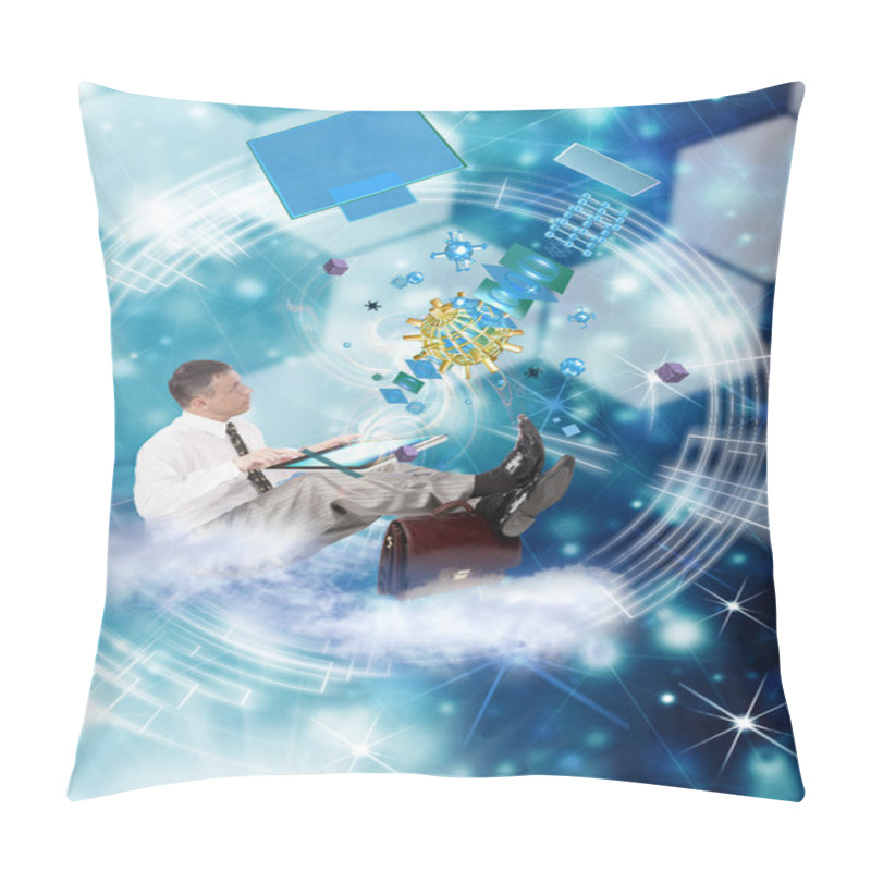 Personality  Internet Connection Technology.Cosmos Communication Pillow Covers