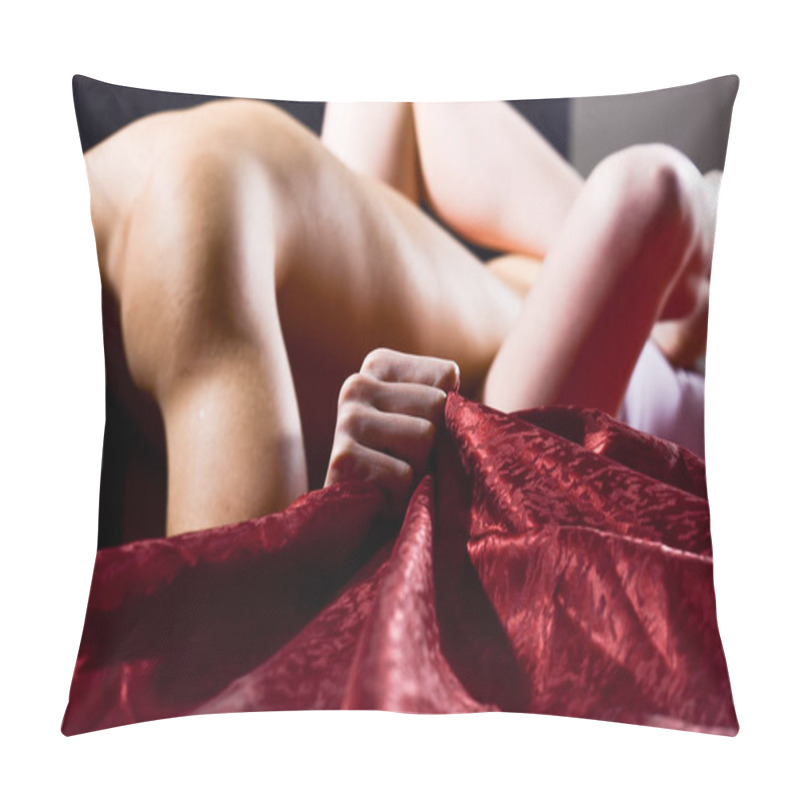 Personality  Naked Lovers Passionate Sex. Woman Embrace Lover By Legs. Female Orgasm. Sex And Pleasure Concept. Passionate Couple Have Sex Make Love. Feeling Of Intense Sexual Pleasure. Hand Squeeze Bedclothes Pillow Covers