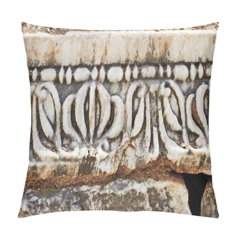 Personality  Ancient patterns in Ephesus, Turkey. pillow covers