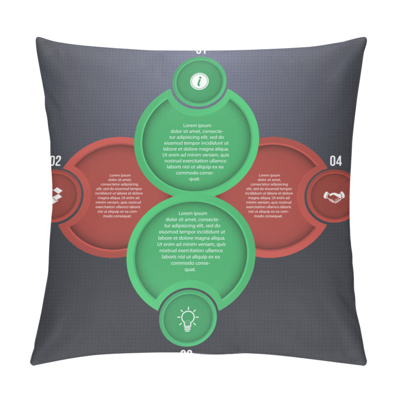 Personality  Vector Progress Icons Vector Illustration Pillow Covers