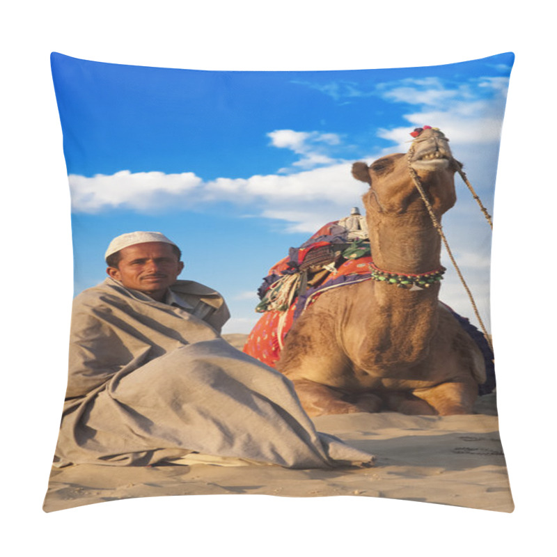 Personality  Cameleer Waits For Tourists Pillow Covers