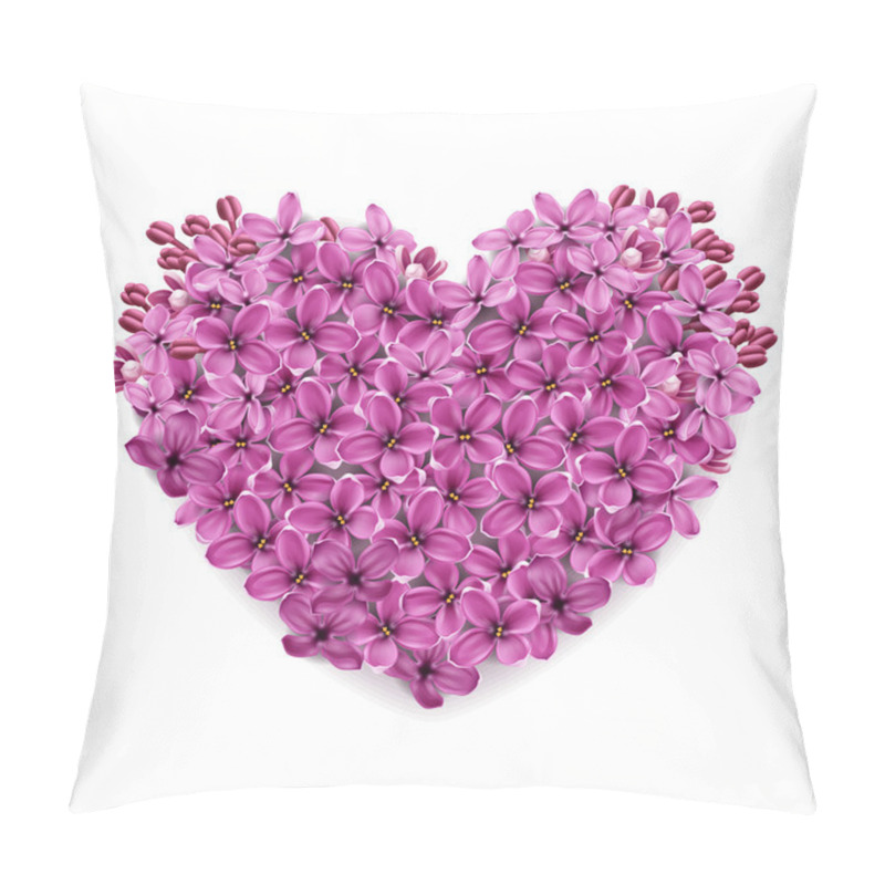 Personality  Heart From Flowers Of A Lilac. Pillow Covers