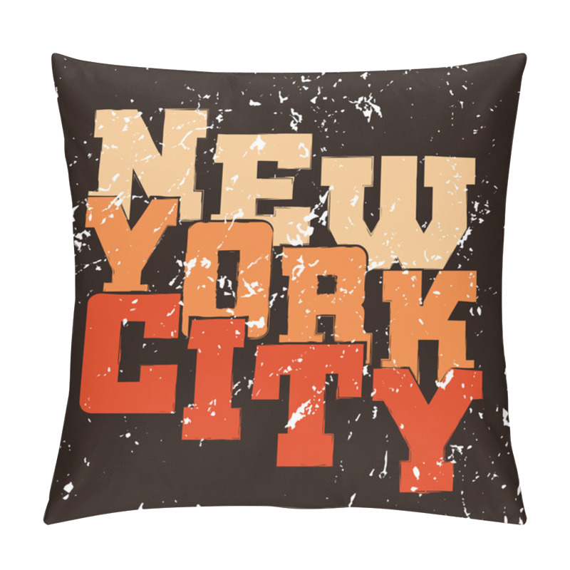 Personality  T Shirt Typography Graphics New York Pillow Covers