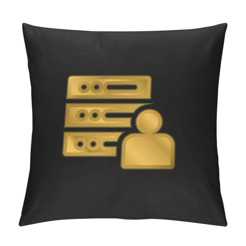 Personality  Admin Gold Plated Metalic Icon Or Logo Vector Pillow Covers