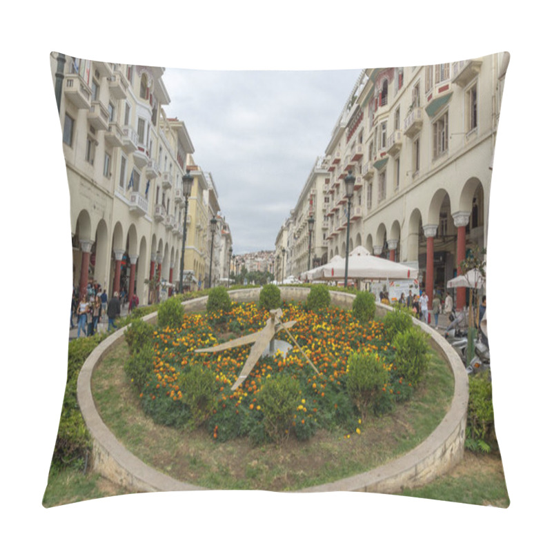 Personality  THESSALONIKI, GREECE - SEPTEMBER 30, 2017: Panorama Of Aristotelous Square  In The Center Of City Of Thessaloniki, Central Macedonia, Greece Pillow Covers