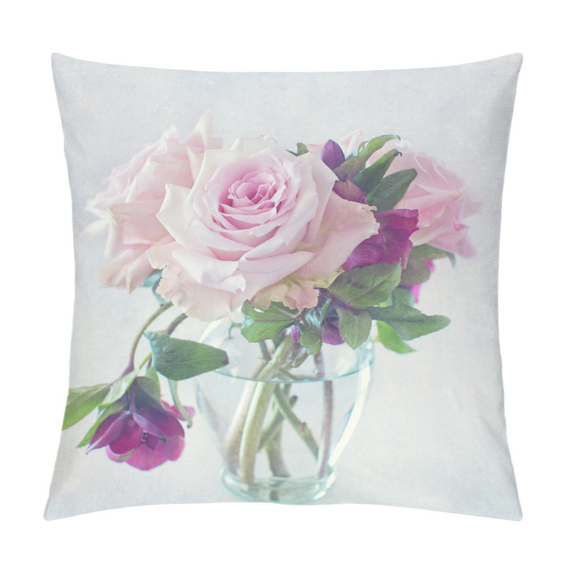 Personality  Beautiful Pink Rose Flowers Pillow Covers