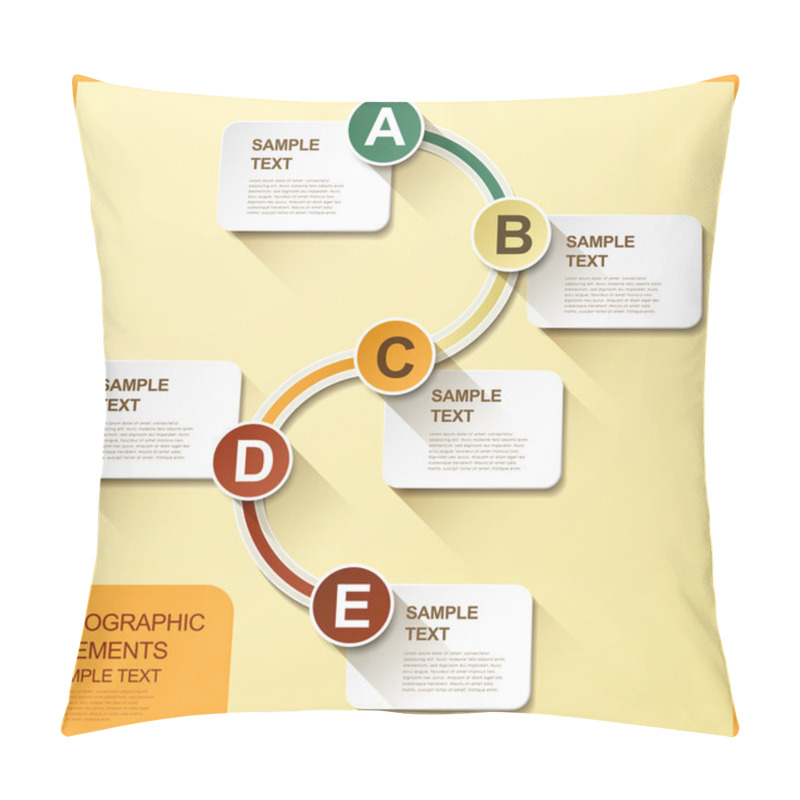 Personality  Abstract Flow Chart Infographics Pillow Covers