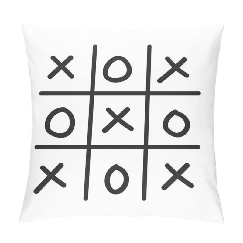 Personality  Hand Drawn Tic-tac-toe Game Pillow Covers