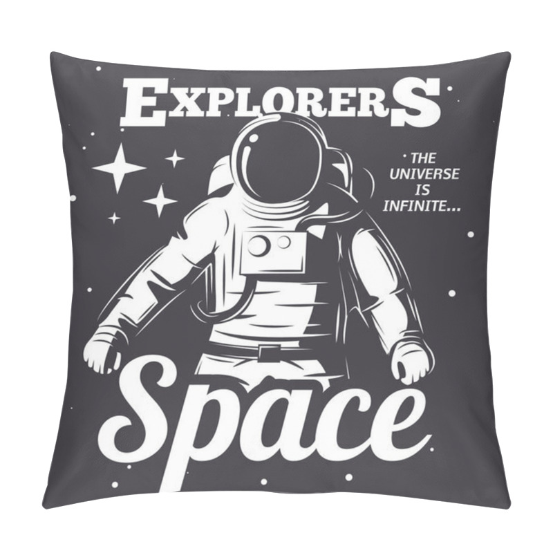 Personality  Astronaut Vector Illustration. Pillow Covers