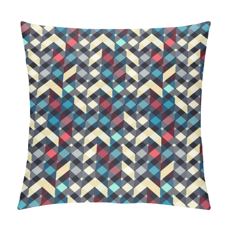 Personality  Multicolor Chevron Style Seamless Pattern. Arrows Texture. Geometric Vector Illustration. Pillow Covers