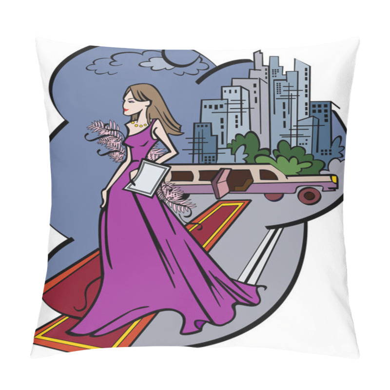 Personality  Cartoon Vector Pretty Woman Pillow Covers