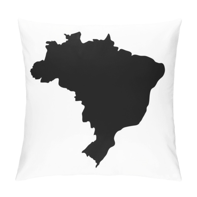 Personality  Flat Simple Brazil Map Pillow Covers