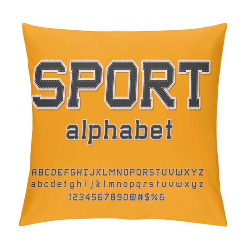 Personality  Sports Style Embroidered Stitching Alphabet Design With Uppercase, Lowercase, Numbers And Symbols Pillow Covers